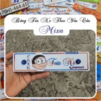 Bảng tên xe máy Inox 304 không gỉ (Thiết kế theo yêu cầu) tặng kèm ốc titan+bass gắn