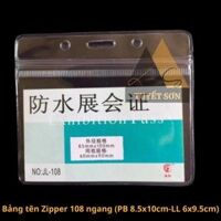Bảng tên Zipper 108 ngang (PB 8.5x10cm-LL 6x9.5cm)