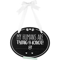 Bảng thông báo đám cưới treo cổ cho chó mèo Pearhead Pet Wedding Announcement Chalkboard