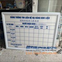 Bảng thông tin liên hệ hạ hàng kho liệu, Bảng thông tin với khay mica chèn thẻ, bảng thông tin xưởng