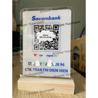 Bảng thông tin tài khoản ngân hàng, quét mã QR cho các quầy thanh toán