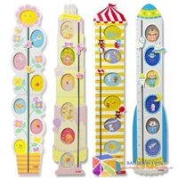 Bảng thước đo chiều cao treo tường bằng gỗ kết hợp khung để hình cho bé, món quà sinh nhật ý nghĩa cho bé từ 1 đến 10 t