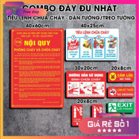 Bảng Tiêu Lệnh Chữa Cháy [PCCC] đầy đủ, mặt tráng gương xuongtranhcanvas