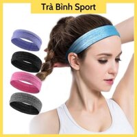 Băng trán chất thun thể thao chống mồ hôi Băng đô đeo đầu tập gym