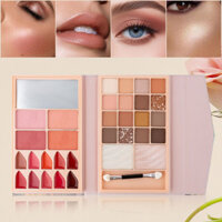 Bảng trang điểm đa chức năng Tất cả trong một Matte Pearlescent Eyeshadow Son môi Blush Contour Highlight All-in-One