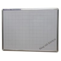 Bảng trắng treo tường - cao cấp Greenlam - không từ, kẻ ô vuông 5cm (Bavico)