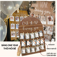 BẢNG TREO ẢNH ONE YEAR - 12 THÁNG CHO BÉ - KHUNG ẢNH ĐẦY THÁNG - MẪU NHƯ ẢNH