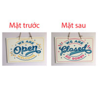 Bảng treo cửa, bảng gỗ open- closed  2 mặt cho nhà hàng, khách sạn, cửa hàng - OC-10