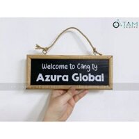 Bảng treo cửa gỗ viền nẹp nền đen [Chữ - Kích thước theo yêu cầu] YC-BANGTREO-03 TTTM