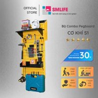 Bảng Treo Đồ Nghề Pegboard Cơ Khí SMLIFE S1 Yellow - Lưu Trữ Trưng Bày Dụng Cụ Sửa Chữa Thông Minh Dễ Tìm Kiếm - Đen