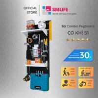Bảng Treo Đồ Nghề Pegboard Cơ Khí SMLIFE S1 Black - Lưu Trữ Trưng Bày Dụng Cụ Sửa Chữa Thông Minh Dễ Tìm Kiếm - Trắng