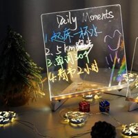 Bảng trong suốt Acrylic xóa được Bảng viết tin nhắn Bảng vẽ phát sáng Bảng huỳnh quang R5e6