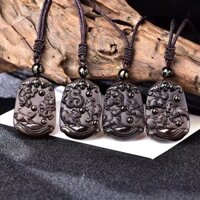 Băng Tự Nhiên Obsidian Ba Trong Một Mặt Dây Chuyền Cao Quý Cung Hoàng Đạo Chuột Rồng Khỉ Rắn Gà Bò Lợn Thỏ Cừu Hổ Ngựa Vòng Cổ Cho Chó20250321