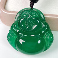 Băng Tự Nhiên Trong Suốt Brazil Trắng Chalcedony Mã Não Quan Âm Phật Mặt Dây Chuyền Quyến Rũ