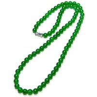 Băng tự nhiên xanh mã não vòng cổ xanh chalcedony hạt tròn 8mm xương đòn phong cách vòng cổ quà tặng