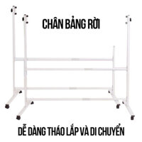 Bảng từ trắng có giá đỡ chân di động (Tặng bút lông, mút xóa bảng, nam châm, nước lau bảng, phấn trắng)