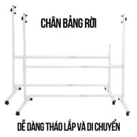 Bảng từ trắng có giá đỡ chân di động (Tặng bút lông, mút xóa bảng, nam châm, nước lau bảng, phấn trắng)