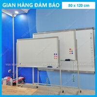 Bảng Từ Trắng Di Động Có Chân Viết Bút Lông (Tặng 1 bút lông - 1 xóa bảng - 6 nam châm - 1 khay để bút)