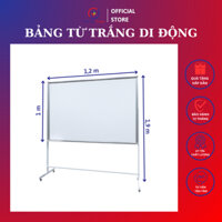 Bảng từ trắng di động KT: 1x1,2m _ Bảng viết bút lông có chân di động