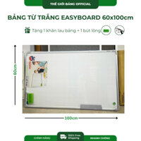 Bảng Từ Trắng Easyboard Tân Hà - Kích Thước 60x100cm - Tặng Khăn Lau + Bút Lông