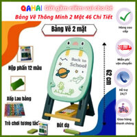 Bảng vẽ/ bảng viết từ tính 2 mặt, tặng kèm bút và phấn cho bé