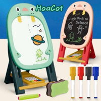 Bảng vẽ/ bảng viết từ tính 2 mặt, tặng kèm bút và phấn cho bé