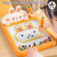 Bảng Vẽ Đính Hạt Đa Màu Sắc Thỏ Cam Tặng Kèm Hình Vẽ Hướng Dẫn Sắp Xếp Màu Và 2 Bút Cà Rốt - Luyện Tập Tư Duy Cho Bé