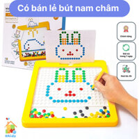 Bảng vẽ nam châm  (kèm 1 bút + 20 hình mẫu+1 khăn lau ) Loại 1 Size to 31x31 Nhua129