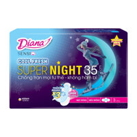 Băng vệ sinh ban đêm Cool Fresh 35cm 3 miếng Diana gói 30g (1 Gói)