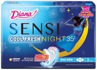 Băng vệ sinh ban đêm Diana sensi Cool Fresh 35cm 3M