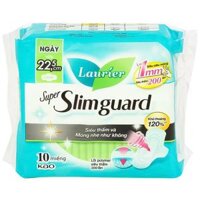 Băng vệ sinh ban ngày siêu mỏng cánh Laurier Super Slimguard 22.5cm (10 miếng/gói)