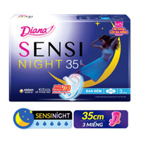 Băng Vệ Sinh Chống Tràn Ban Đêm DIANA SENSI NIGHT 35cm (3 miếng)