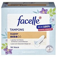 Băng vệ sinh dạng nút tampon facelle size super 56st nội địa Đức