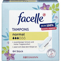 Băng Vệ Sinh Dạng Ống Facelle Tampon Normal Cỡ Vừa 3 Giọt Công Nghệ Staydry Thấm Hút Nhanh Chóng