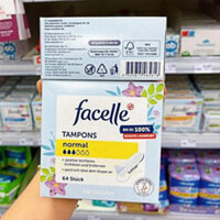 Băng vệ sinh dạng ống Tampon Facelle Đức 3 giọt siêu êm hộp 64 miếng - Hàng nội địa Đức có bill
