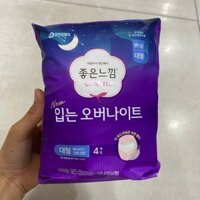 Băng Vệ Sinh Dạng Quần Ban Đêm Yuhan Kimberly Overnight Size L 4 Quần Hàn Quốc