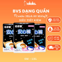 Băng vệ sinh dạng quần Yisu Size S/M/L/XL Combo 3 bịch tiết kiệm, giá tốt, mềm mịn,thấm hút dành cho chị em gái ngày dâu