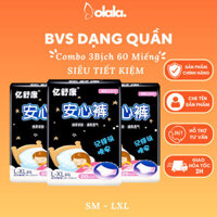 Băng vệ sinh dạng quần Yisu Size S/M/L/XL Combo 3 bịch tiết kiệm, giá tốt, mềm mịn,thấm hút dành cho chị em gái ngày dâu