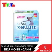 Băng Vệ Sinh Diana Cool Fresh Siêu Mỏng Gói 8 Miếng