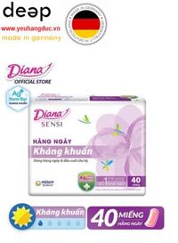 Băng Vệ Sinh Diana Hàng Ngày Sensi Kháng Khuẩn Gói 40 Miếng DEEP33 www.yeuhangduc.vn sẵn sàng cho bạn