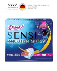 Băng Vệ Sinh Diana Sensi Cool Fresh Night Ban Đêm 29cm 4 Miếng DEEP30 www.yeuhangduc.vn sẵn sàng cho bạn