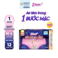 Băng vệ sinh DIANA SENSI dạng quần size S-M / M-L gói 12 Miếng