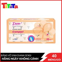 Băng vệ sinh Diana Sensi hàng ngày không cánh Compact 40 miếnggói