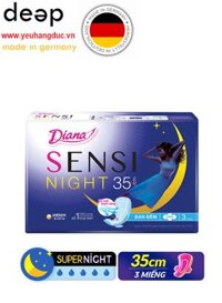 Băng Vệ Sinh Diana Sensi Night Ban Đêm 35cm Gói 3 Miếng DEEP33 www.yeuhangduc.vn sẵn sàng cho bạn