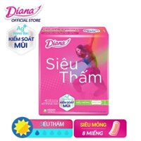 Băng vệ sinh Diana siêu thấm Cool Fresh không cánh 8 miếng