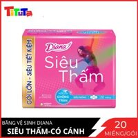 Băng Vệ Sinh Diana Siêu Thấm Siêu Mỏng Cánh Gói 20 Miếng