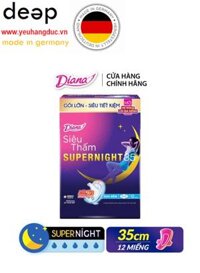 Băng Vệ Sinh Diana Super Night Ban Đêm 35cm Gói 12 Miếng DEEP33 www.yeuhangduc.vn sẵn sàng cho bạn