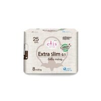 Băng Vệ Sinh ELIS Extra Slim 0.1 Cotton 25cm                                       Gói 8 Miếng