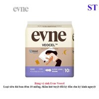 Băng vệ sinh Hàn Quốc Evne Veocel loại ban đêm siêu dài 10 miếng thấm hút tuyệt đối