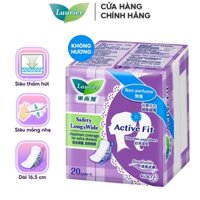Băng Vệ Sinh Hằng Ngày Siêu Thấm Không Hương Laurier Active Fit Safety Long & Wide - 20 Miếng